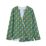 Cute Saint Patrick's Day Pattern Print Long Sleeve Short Coat