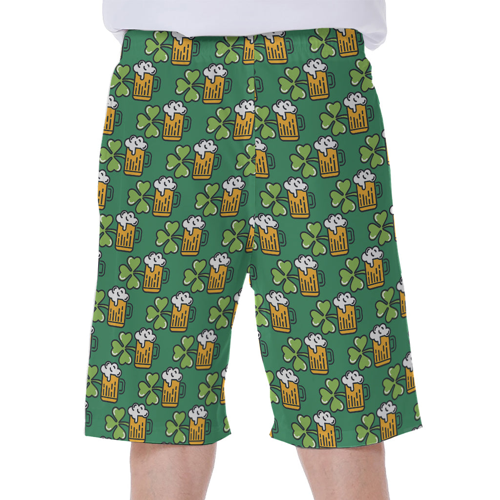 Cute Saint Patrick's Day Pattern Print Men's Beach Shorts