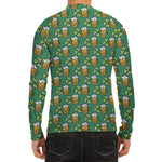 Cute Saint Patrick's Day Pattern Print Men's Long Sleeve Rash Guard