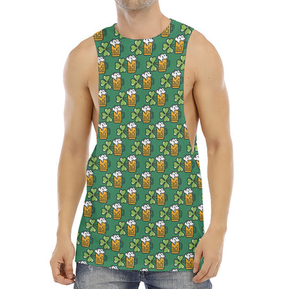 Cute Saint Patrick's Day Pattern Print Men's Muscle Tank Top