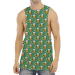 Cute Saint Patrick's Day Pattern Print Men's Muscle Tank Top