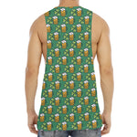 Cute Saint Patrick's Day Pattern Print Men's Muscle Tank Top