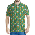 Cute Saint Patrick's Day Pattern Print Men's Polo Shirt