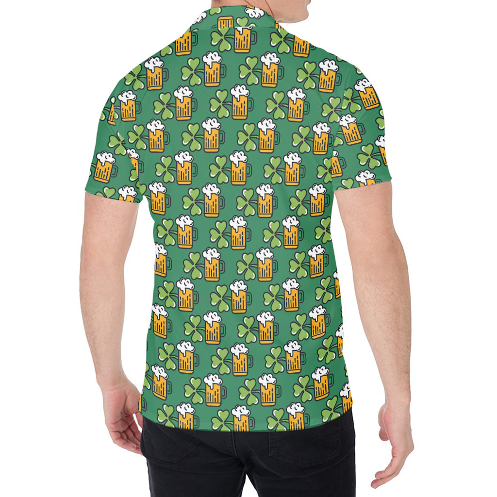 Cute Saint Patrick's Day Pattern Print Men's Shirt