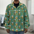 Cute Saint Patrick's Day Pattern Print Men's Shirt Jacket
