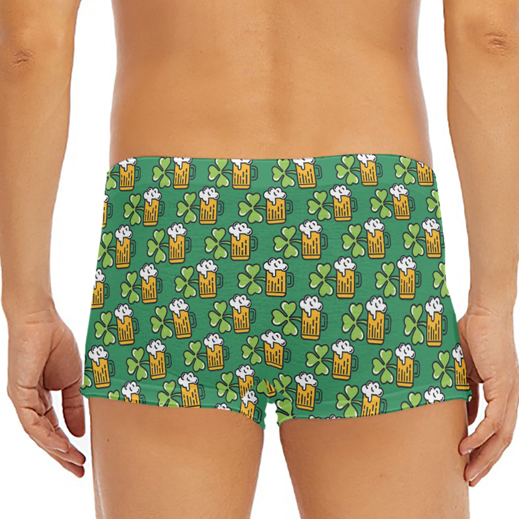 Cute Saint Patrick's Day Pattern Print Men's Short Boxer Briefs