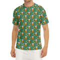 Cute Saint Patrick's Day Pattern Print Men's Short Sleeve Rash Guard