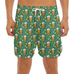 Cute Saint Patrick's Day Pattern Print Men's Split Running Shorts