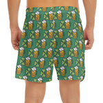 Cute Saint Patrick's Day Pattern Print Men's Split Running Shorts