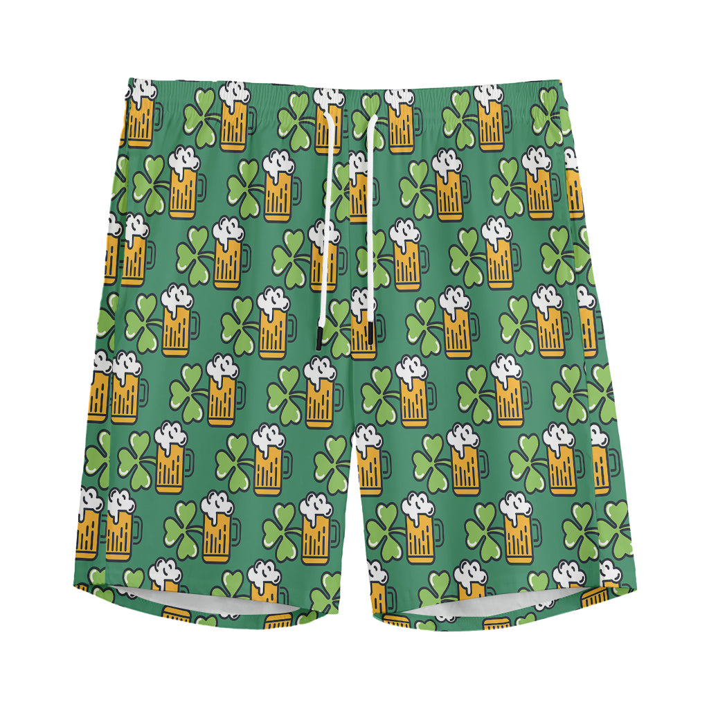 Cute Saint Patrick's Day Pattern Print Men's Sports Shorts