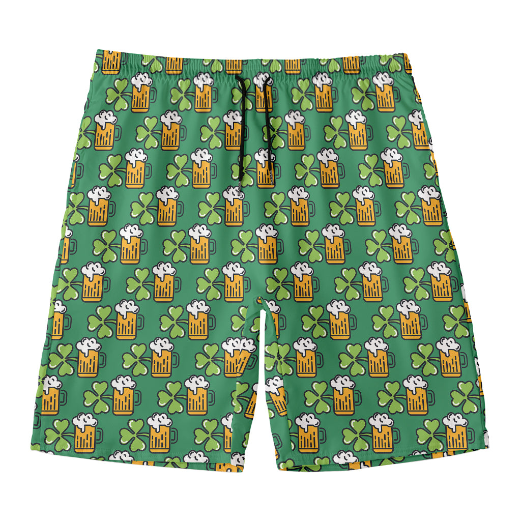 Cute Saint Patrick's Day Pattern Print Men's Swim Trunks