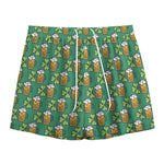 Cute Saint Patrick's Day Pattern Print Mesh Shorts