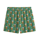 Cute Saint Patrick's Day Pattern Print Mesh Shorts
