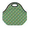 Cute Saint Patrick's Day Pattern Print Neoprene Lunch Bag