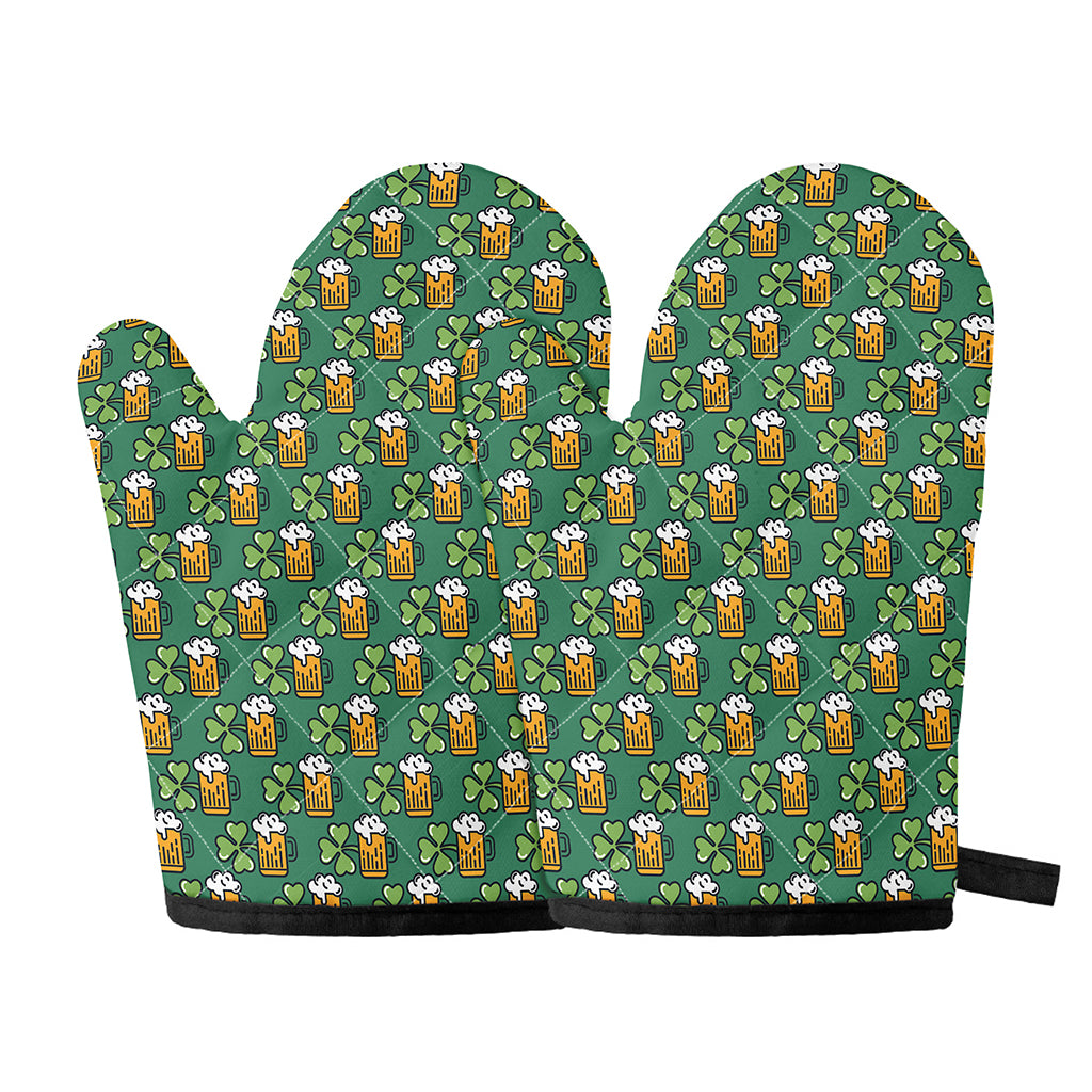 Cute Saint Patrick's Day Pattern Print Oven Mitts