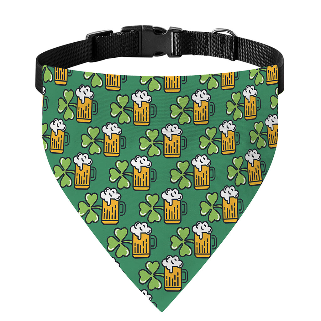 Cute Saint Patrick's Day Pattern Print Over The Collar Dog Bandana