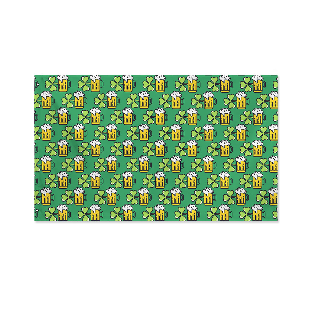 Cute Saint Patrick's Day Pattern Print Polyester Flag