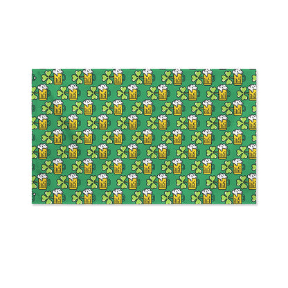 Cute Saint Patrick's Day Pattern Print Polyester Flag