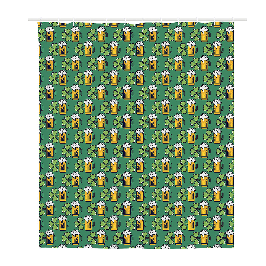 Cute Saint Patrick's Day Pattern Print Polyester Shower Curtain