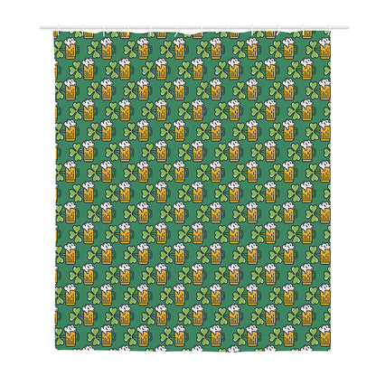 Cute Saint Patrick's Day Pattern Print Polyester Shower Curtain