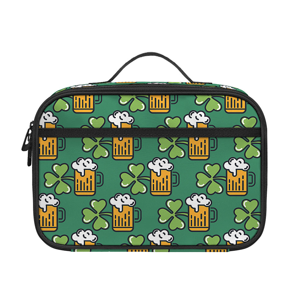 Cute Saint Patrick's Day Pattern Print Portable Lunch Bag