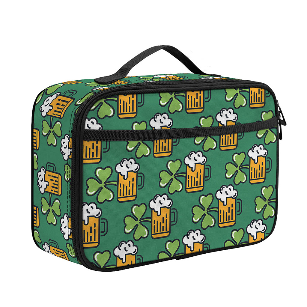 Cute Saint Patrick's Day Pattern Print Portable Lunch Bag