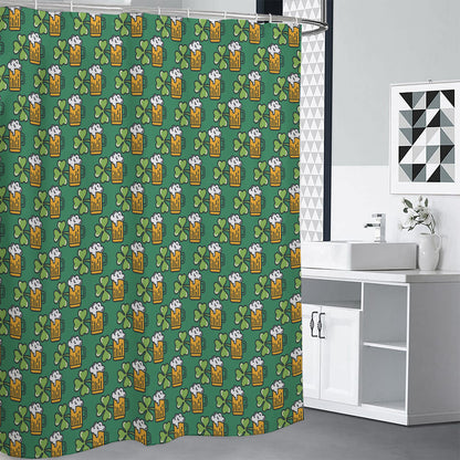 Cute Saint Patrick's Day Pattern Print Premium Shower Curtain