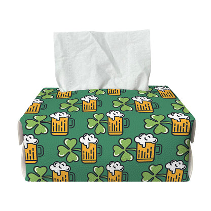 Cute Saint Patrick's Day Pattern Print Rectangle Tissue Box Cover