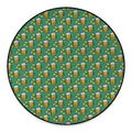 Cute Saint Patrick's Day Pattern Print Round Floor Mat