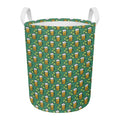 Cute Saint Patrick's Day Pattern Print Round Laundry Basket