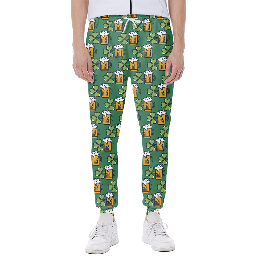 Cute Saint Patrick's Day Pattern Print Scuba Joggers