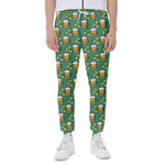 Cute Saint Patrick's Day Pattern Print Scuba Joggers