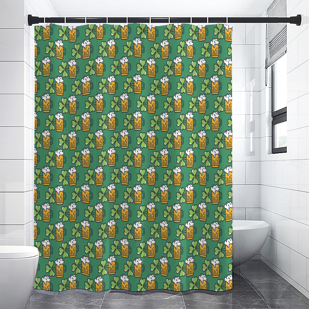 Cute Saint Patrick's Day Pattern Print Shower Curtain