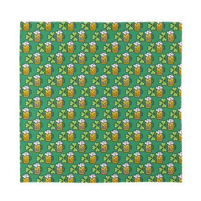 Cute Saint Patrick's Day Pattern Print Silk Bandana