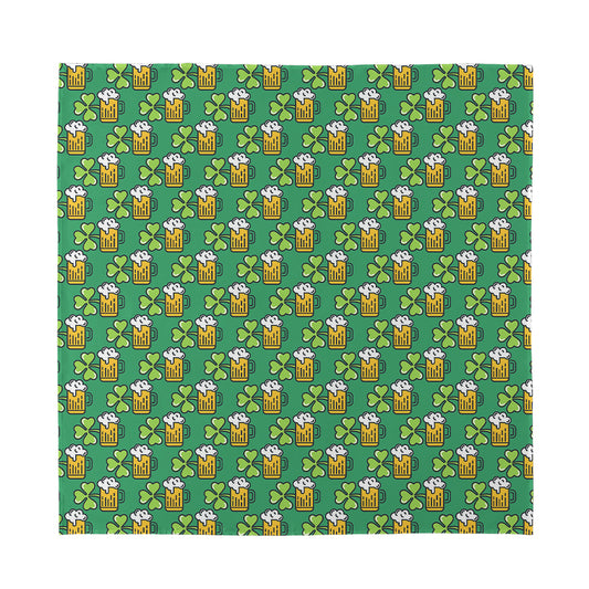Cute Saint Patrick's Day Pattern Print Silk Bandana