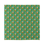 Cute Saint Patrick's Day Pattern Print Silk Bandana