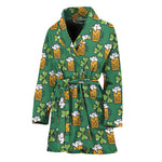 Cute Saint Patrick's Day Pattern Print Women's Bathrobe