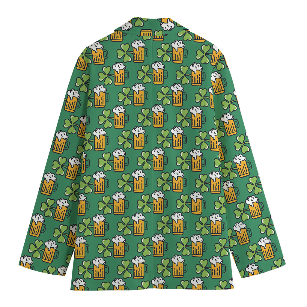 Cute Saint Patrick's Day Pattern Print Women's Blazer