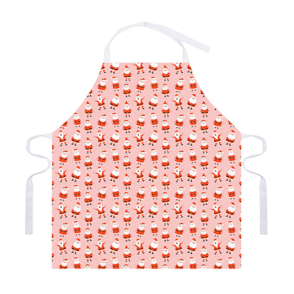 Cute Santa Claus Pattern Print Adjustable Apron