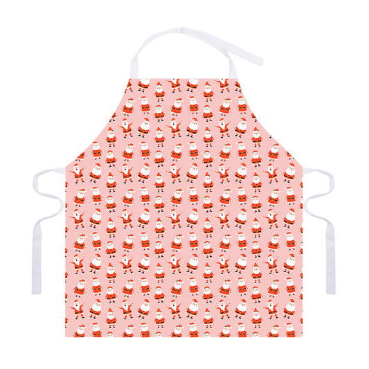 Cute Santa Claus Pattern Print Adjustable Apron