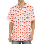 Cute Santa Claus Pattern Print Aloha Shirt