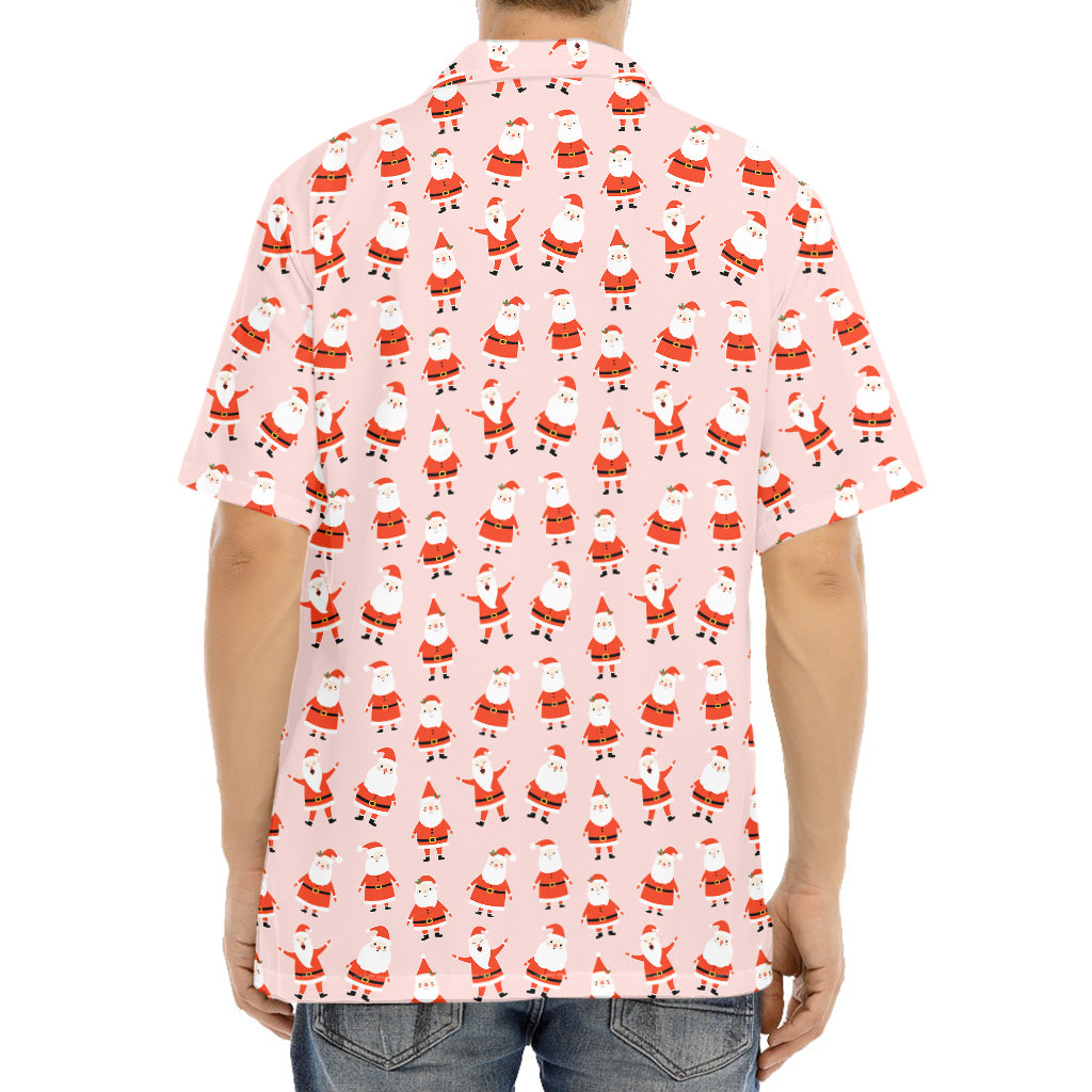 Cute Santa Claus Pattern Print Aloha Shirt