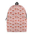 Cute Santa Claus Pattern Print School Backpack