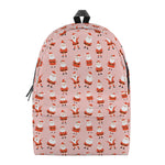Cute Santa Claus Pattern Print Backpack