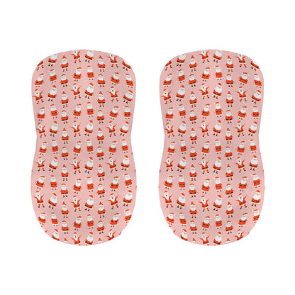Cute Santa Claus Pattern Print Bar Stool Covers