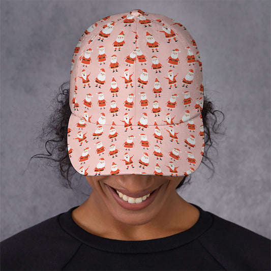 Cute Santa Claus Pattern Print Baseball Cap