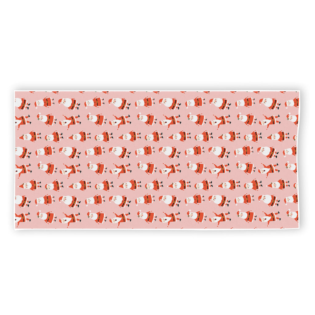 Cute Santa Claus Pattern Print Beach Towel