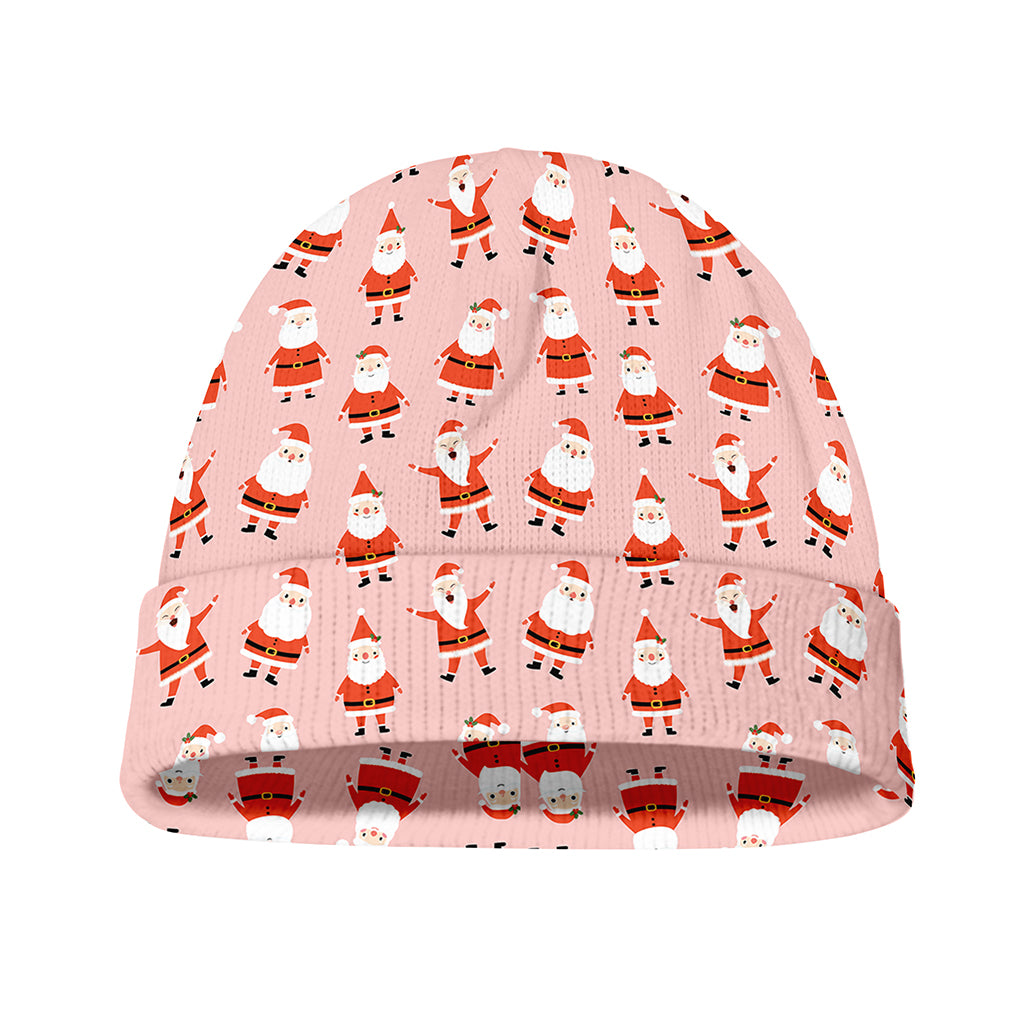 Cute Santa Claus Pattern Print Beanie