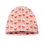 Cute Santa Claus Pattern Print Beanie