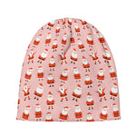 Cute Santa Claus Pattern Print Beanie